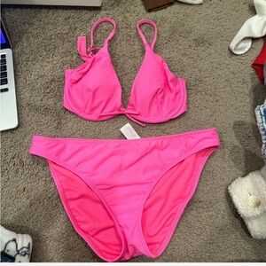 Hollister Hot Pink Bikini Set - NWOT Size Medium